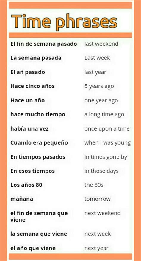 An Orange And White Poster With Words In Spanish