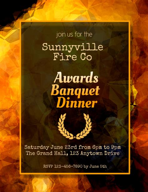 Banquet Awards Dinner Flyer Template Postermywall