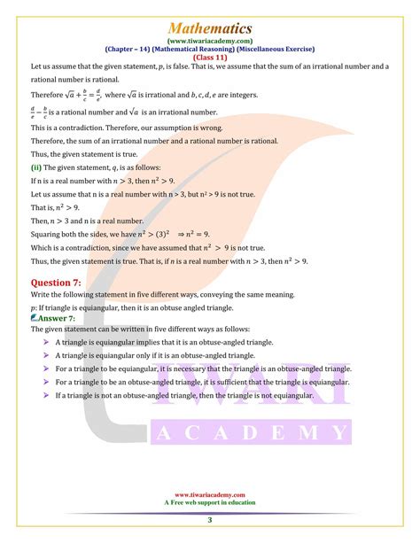 NCERT Solutions For Class 11 Maths Chapter 14 Miscellaneous Exercise