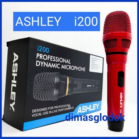 Jual Mik Kabel ASHLEY I200 Vocal Microphone Professional Mic Artis New