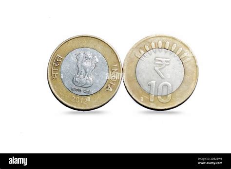 Indian Rupees Coin Isolated On White Backgrounds Stock Photo Alamy