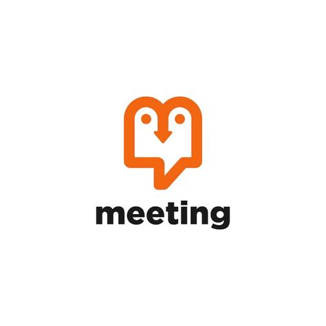 Premium Vector Meeting Logo Vector Designs Template