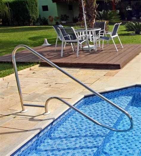 Corrimão para Piscina em Aço Inox Chumbador em Alumínio Ilha Bela