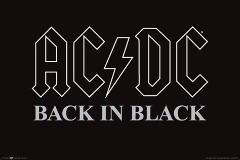 AC/DC Back in Black Poster - 36" x 24" - The Blacklight Zone