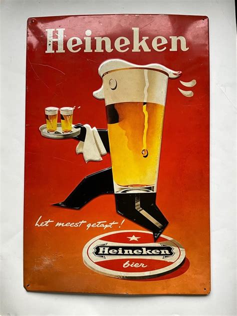 Heineken Het Meest Getapt Bier Advertising Sign Catawiki