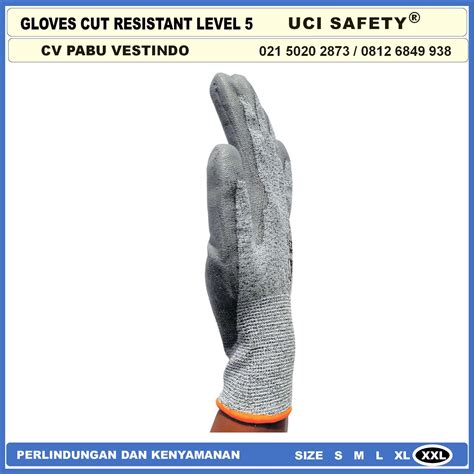 Sarung Tangan Cut Resistant Anti Benda Tajam Safety Gloves Uci Safety