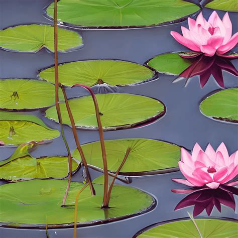 Small Lotus Flower in Pond · Creative Fabrica