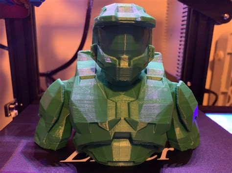 3d Printed Master Chief Bust X Post R Halo R 3dprinting