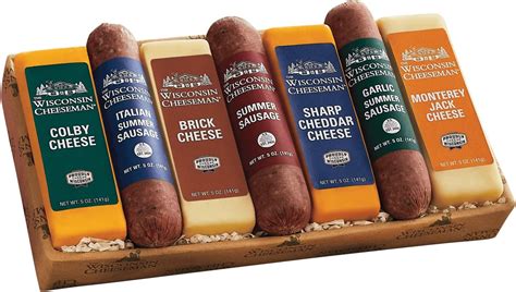 The Wisconsin Cheeseman Cheese And Sausage Combo