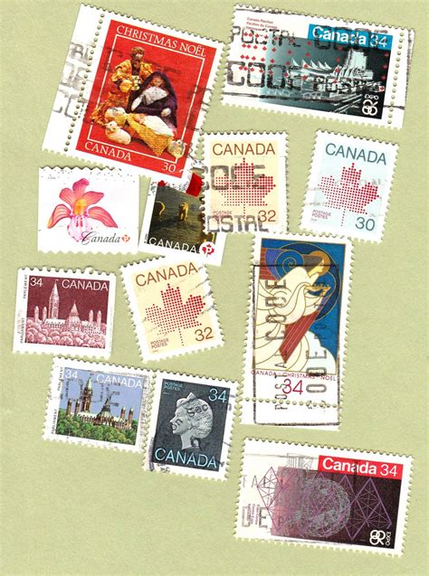 Canada Postage Stamps Assortment Lot of 12