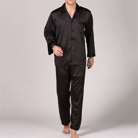 Contemporary Mens Pajama Set In Red Satin Perfect For Night Time Relaxation Ebay