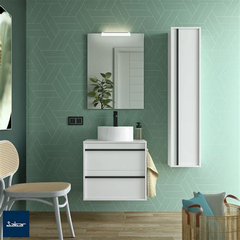 Conjunto mueble de baño ATTILA 600 BLANCO MATE Lavabo de posar