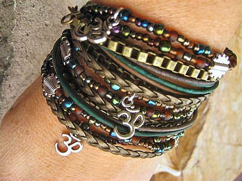 Boho Chic Endless Leather Triple Braided Wrap By Leatherdiva