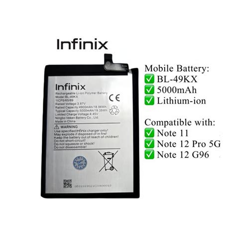 Infinix Note X X B Battery Bl Kx