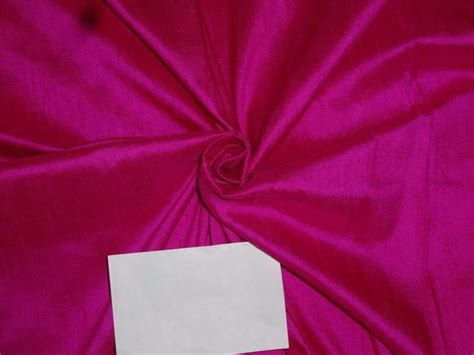 100 Pure Silk Dupioni Fabric Hot Pink Color 54 Wide With Slubs