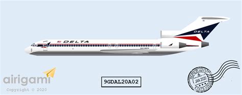 Boeing 727 Papier Avion By Airigami