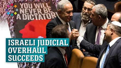 Mass Protests As Israel Passes Divisive Law Curbing Supreme Court Youtube