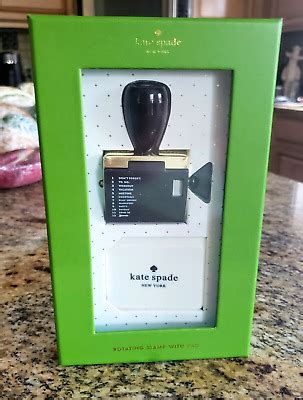 Kate Spade New York Rotating Stamp Ink Set Of Fun Phrases Desk