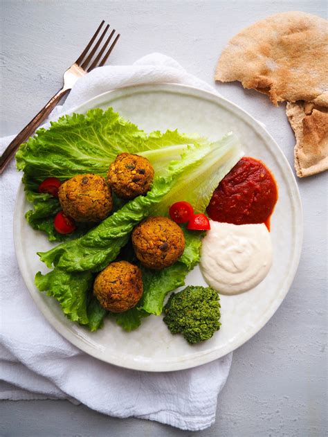 Baked Green Falafel With Three Dipping Sauces Recipe Registered