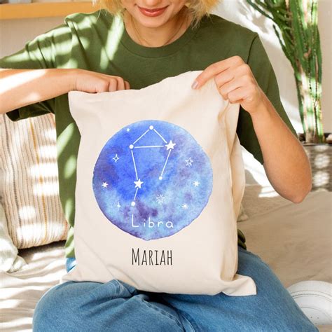 Custom Zodiac Sign Tote Bag Personalized Horoscope Tote Bag Gift Bag