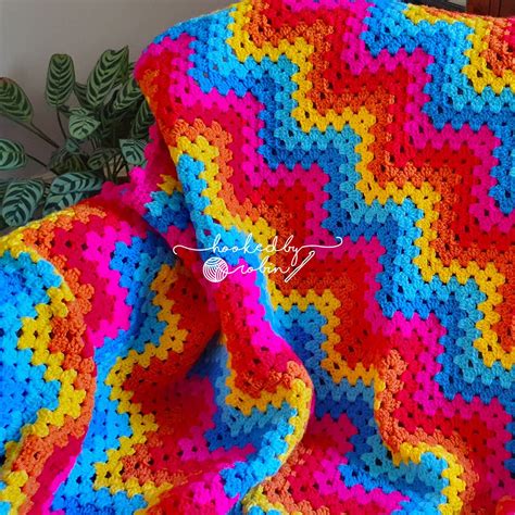 Crochet Granny Ripple Blanket Free Video Tutorial Written Pattern