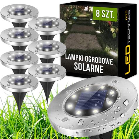 Zestaw X Lampki Solarne Gruntowe Diody Disk Light Ledtechnics