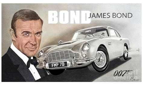 James Bond Drawing Drawing By Murphy Art Elliott Fine Art America