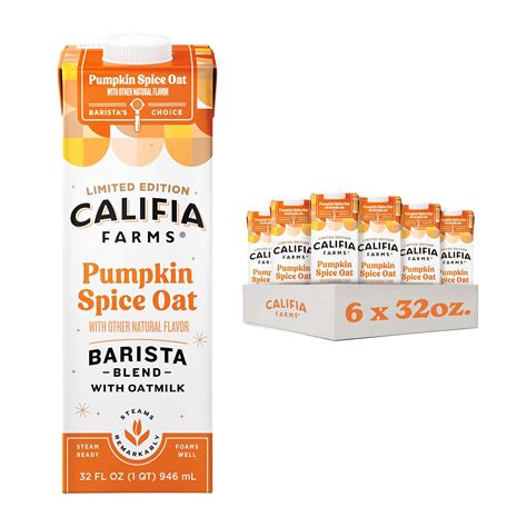 Califia Farms Pumpkin Spice Oat Barista Blend Oat Milk Oz Pack