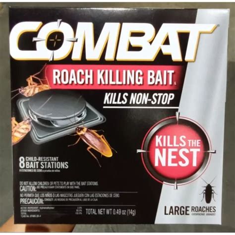 Combat Roach Killing Bait Stations Large Cockroaches 8 Count Lazada Ph