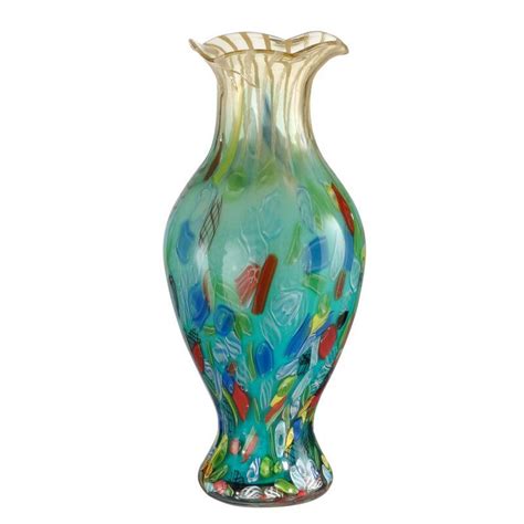 Birmingham Ruffle Vase In Hand Blown Glass Glass Blowing Vase