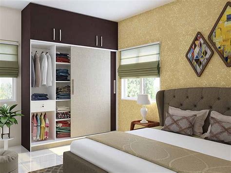 Deep Plum And Beige Sliding Door Wardrobe Homelane Homelane