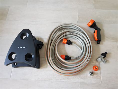 Claber Mini Set Balcony Hose Reel And Multi Function Spray Pistol