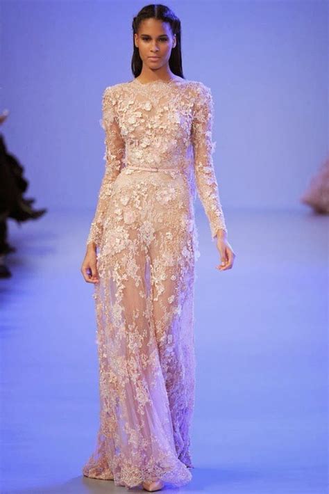 This Stunning Elie Saab Gown Is All Over Lace With Delicate Floral