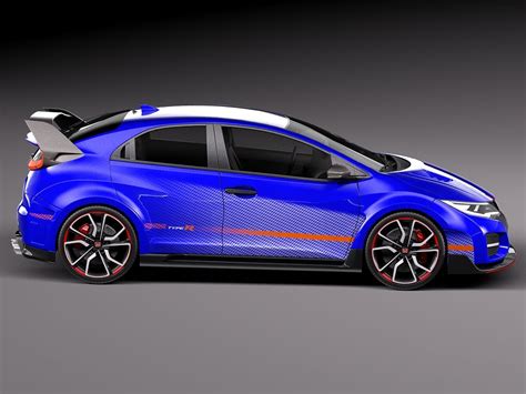 Honda Civic Type R Concept 2015 3D Model 129 3ds C4d Fbx Lwo