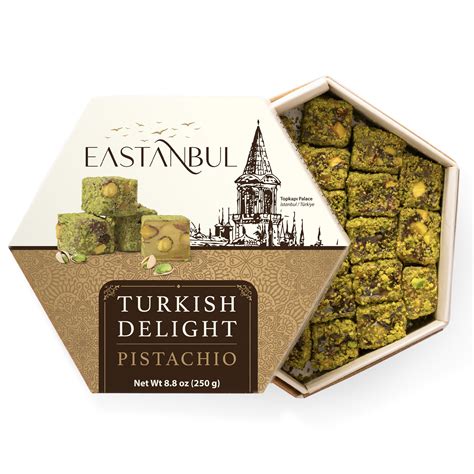 Buy Eastanbul Turkish Delight Pistachio 8 8oz Gourmet Double Roasted