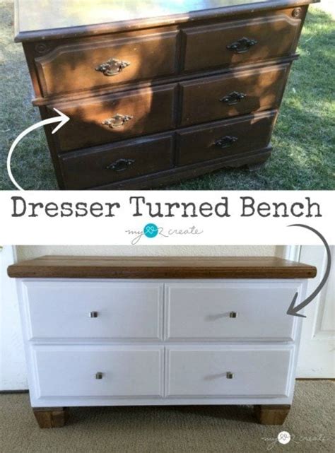 Dresser Turned Bench Seating With Storage My Repurposed Life