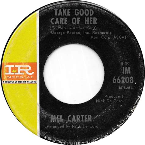 Mel Carter – Take Good Care Of Her (1966, Vinyl) - Discogs