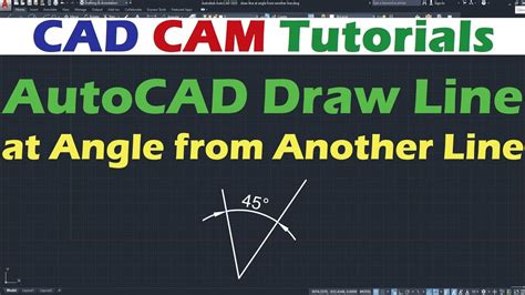 Autocad Draw Line At Angle From Another Line Youtube