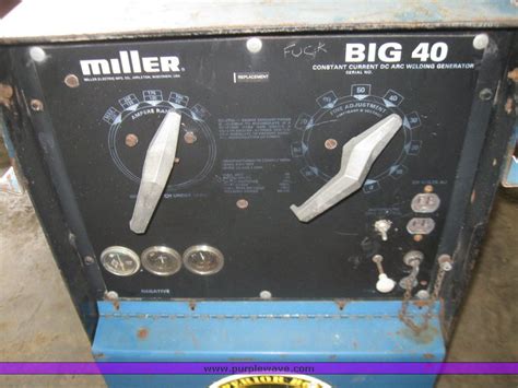 Miller Big 40 Welder Generator In Kansas City Mo Item 7361 Sold