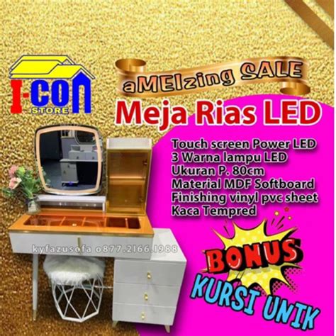 Jual Meja Rias Led Touchscreen Import Vanity Mirror Led Shopee Indonesia