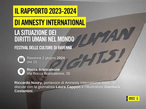 Presentazione Del Rapporto 2023 2024 Di Amnesty International ChannelDraw