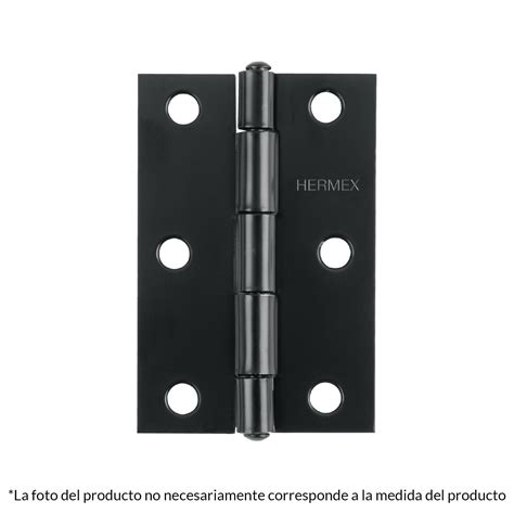 Bisagra Rectangular 2 1 2 Negra Hermex Bisagras Rectangulares 45635