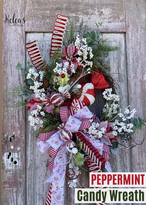 Peppermint Candy Wreath - Kelea's Florals