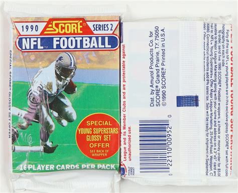 1990 Score Series 2 Football Wax Box With 36 Packs Pristine Auction