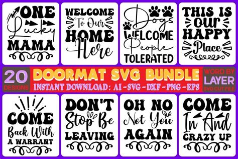 Doormat Svg Bundle Vol 2 Bundle · Creative Fabrica