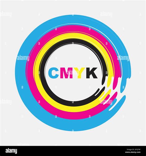 Cmyk Digital Offset Printing Graphic Stock Vector Images Alamy