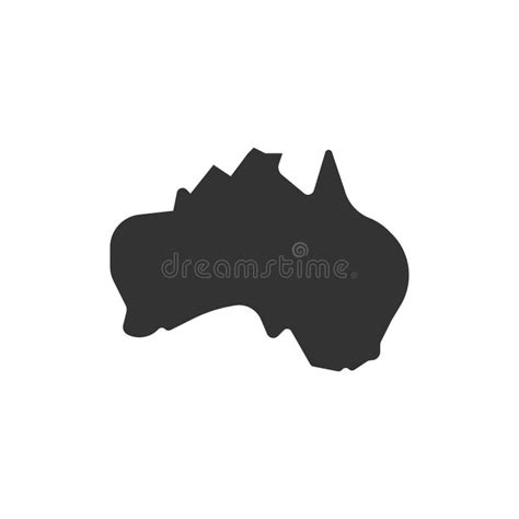 Icono Del Vector Del Mapa De Australia Dise O Plano Simple Stock De