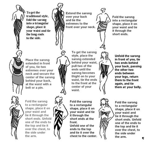 How To Tie A Sarong Sarong Tying Sarong Sarong Wrap