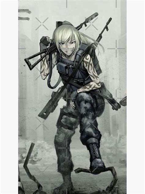 Gun Waifu Poster For Sale By Larryjanda Redbubble