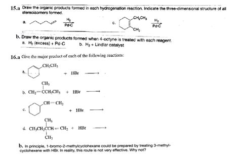 Draw The Organic Products Formed In Each Reaction